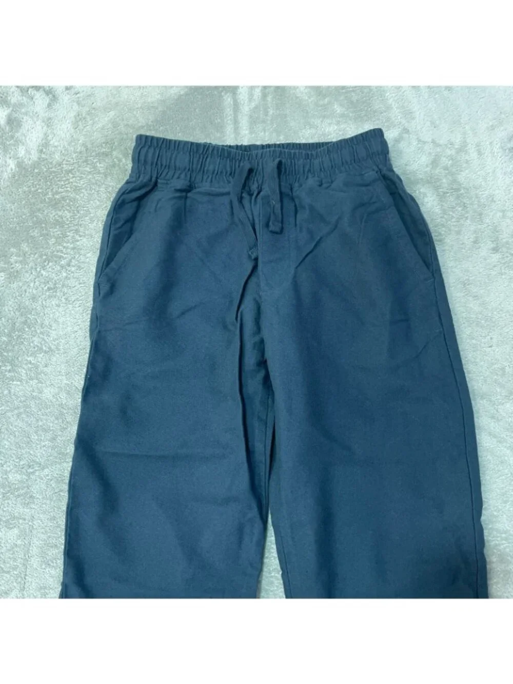 NWOT Vintage & Black Weatherproof Men's S Blue Linen Blend Pants Elastic Waist